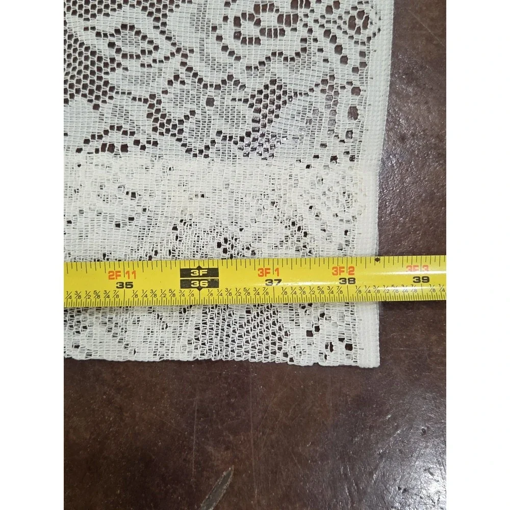 2 Vintage Lace Curtain Panels 38